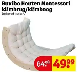 Kruidvat Buxibo Houten Montessori klimbrug/klimboog aanbieding