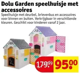 Kruidvat Dolu Garden speelhuisje met accessoires aanbieding