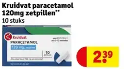 Kruidvat Kruidvat paracetamol 120mg zetpillen aanbieding