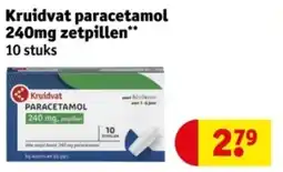 Kruidvat Kruidvat paracetamol 240mg zetpillen aanbieding