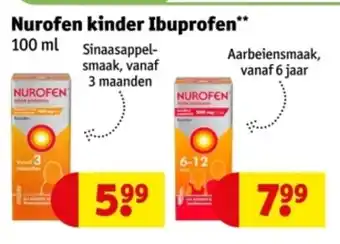 Kruidvat Nurofen kinder Ibuprofen aanbieding