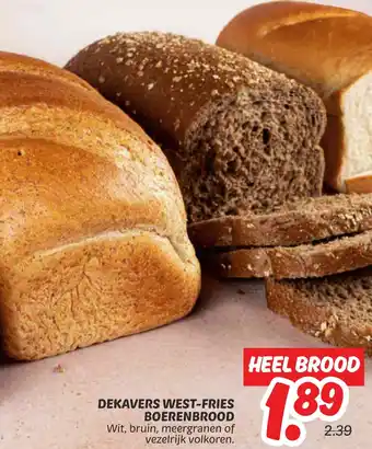 Dekamarkt Dekavers west fries boerenbrood aanbieding