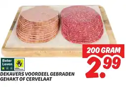 Dekamarkt Dekavers voordeel gebraden gehakt of cervelaat aanbieding