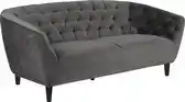 Bol.com Zitbank Akersloot - Velvet - Grijs - 191x78x84 cm (BxHxD) aanbieding