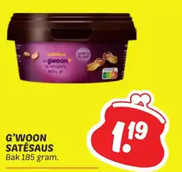 Dekamarkt G'woon satésaus aanbieding