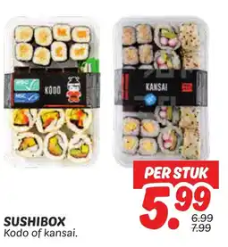 Dekamarkt SUSHIBOX Kodo of kansai. aanbieding