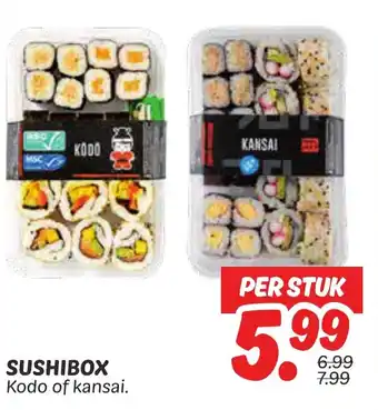 Dekamarkt SUSHIBOX Kodo of kansai. aanbieding