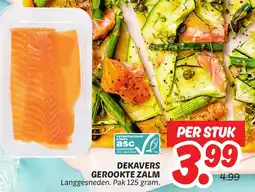 Dekamarkt DEKAVERS GEROOKTE ZALM aanbieding