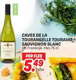 Dekamarkt Caves de la tourangelle touraine sauvignon blanc aanbieding