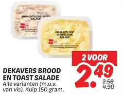 Dekamarkt Dekavers brood en toast salade aanbieding