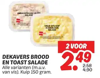 Dekamarkt Dekavers brood en toast salade aanbieding