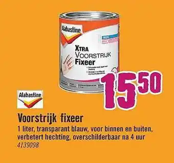 Hornbach Alabastine Voorstrijk Fixeer 1liter aanbieding