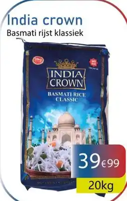Tanger Markt India crown Basmati rijst klassiek aanbieding