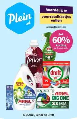Plein.nl Alle Ariel, Lenor en Dreft aanbieding