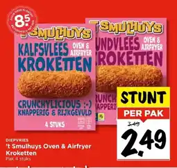 Vomar Voordeelmarkt DIEPVRIES 't Smulhuys Oven & Airfryer Kroketten aanbieding