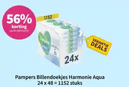 Plein.nl Pampers Billendoekjes Harmonie Aqua aanbieding