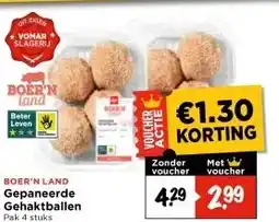 Vomar Voordeelmarkt BOER'N LAND Gepaneerde Gehaktballen aanbieding