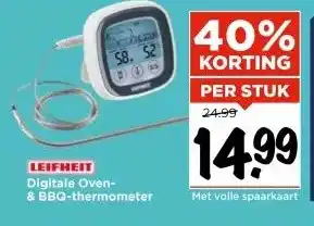 Vomar Voordeelmarkt LEIFHEIT Digitale Oven- & BBQ-thermometer aanbieding