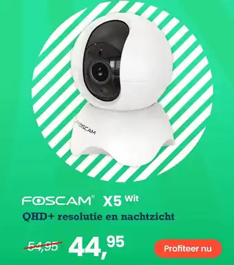 Paradigit FOSCAM X5 Wit QHD+ resolutie en nachtzicht aanbieding