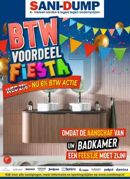 Sani-Dump OMDAT DE AANSCHAF VAN UW BADKAMER EEN FEESTJE MOET ZIJN! aanbieding