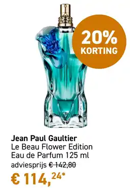 Mooi parfumerie Jean Paul Gaultier Le Beau Flower Edition aanbieding