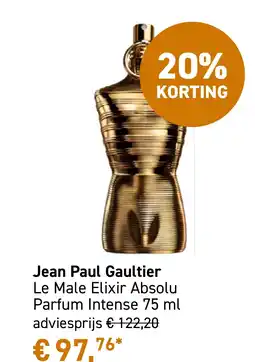Mooi parfumerie Jean Paul Gaultier Le Male Elixir Absolu aanbieding