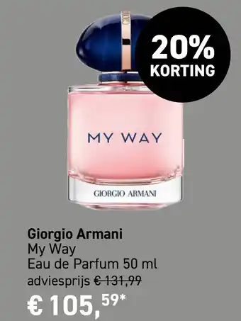 Mooi parfumerie Giorgio Armani My Way aanbieding