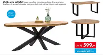 Woonsquare Melbourne eettafel aanbieding