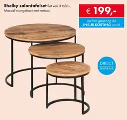 Woonsquare Shelby salontafelset aanbieding