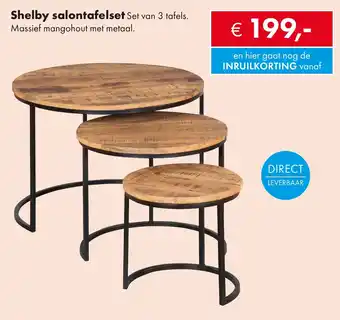 Woonsquare Shelby salontafelset aanbieding