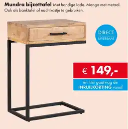 Woonsquare Mundra bijzettafel Met handige lade. aanbieding