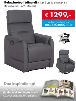 Woonsquare Relaxfauteuil Minardi aanbieding