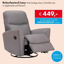 Woonsquare Relaxfauteuil Lazy aanbieding