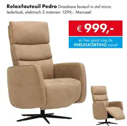 Woonsquare Relaxfauteuil Pedro aanbieding