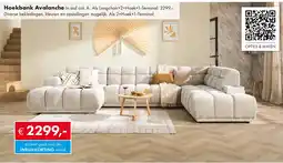 Woonsquare Hoekbank Avalanche aanbieding