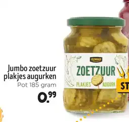 Jumbo Jumbo zoetzuur plakjes augurken aanbieding