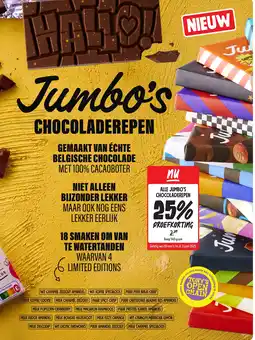 Jumbo Alle jumbo's chocoladerepen aanbieding