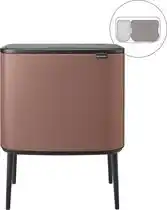 Bol.com Brabantia Bo Touch Bin Prullenbak - 11 + 23 liter - Afvalscheiding - Satin Taupe aanbieding