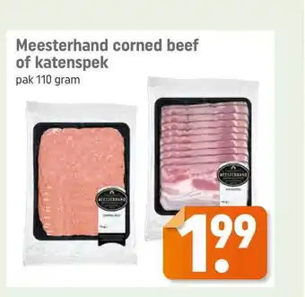 Lekker Makkelijk Meesterhand Corned Beef Of Katenspek 110g aanbieding