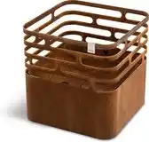 Bol.com Höfats Cube Vuurkorf - Multifunctioneel - Metaal - 43x43x44 cm - Bruin aanbieding