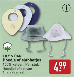 ALDI Lily & dan hoedje of slabbetjes aanbieding