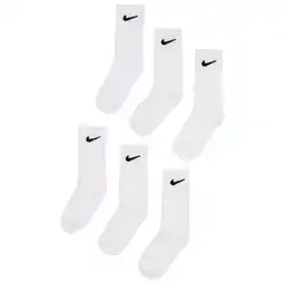 Foot Locker Nike Kids Crew 6 Pack Unisex Sokken - Wit - Maat: 27 - 35 - Katoen - Foot Locker aanbieding