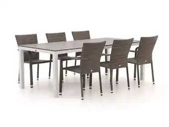 Kees Smit Forza Fossano/Fidenza 220cm dining tuinset 7-delig stapelbaar aanbieding