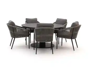 Kees Smit Bellagio Mineo/La Fonte ø 150cm dining tuinset 6-delig aanbieding