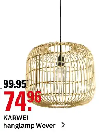 Karwei Karwei Hanglamp Wever aanbieding