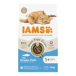 Zooplus Dubbelpak: 2x7,5kg IAMS Advanced Nutrition Graanvrij met zeevis droogvoer voor katten aanbieding