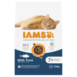 Zooplus Dubbelpak: 2x10kg IAMS Advanced Nutrition Senior droogvoer voor katten 7+ met tonijn aanbieding