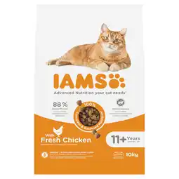 Zooplus Dubbelpak: 2x10kg IAMS Advanced Nutrition Senior droogvoer voor katten 11+ met kip aanbieding