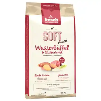 Zooplus Dubbelpak 2 x 12,5kg Bosch HPC Soft Maxi waterbuffel & Zoete aardappel droogvoer voor honden aanbieding