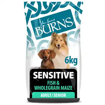 Zooplus Burns Adult & Senior Sensitive - Vis & Volkoren Maïs - Dubbelpak: 2 x 6kg aanbieding